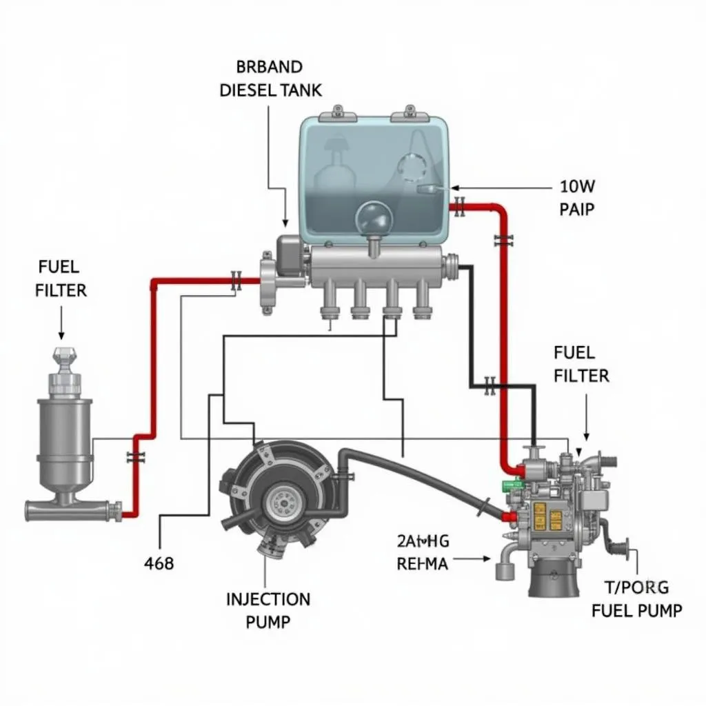 Diagram of a Diesel Engine Fuel System