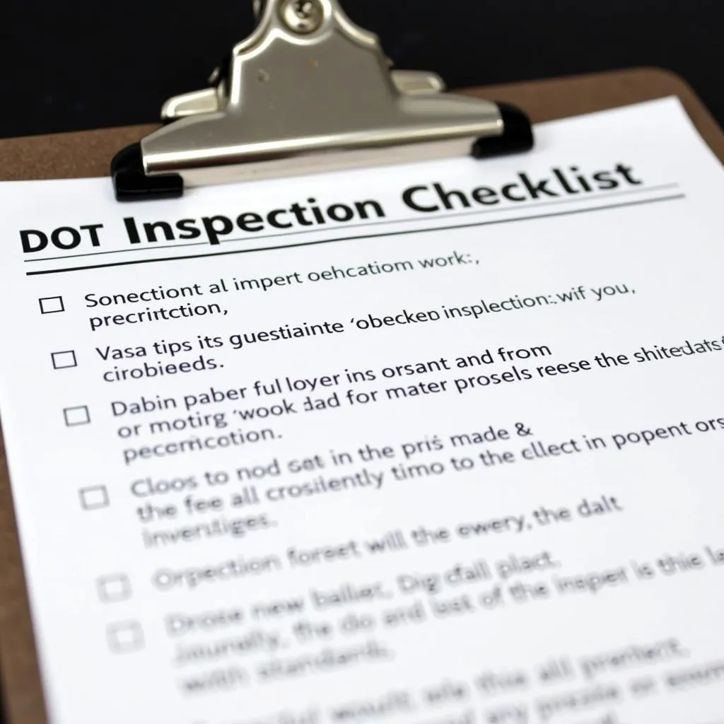 DOT Inspection Checklist