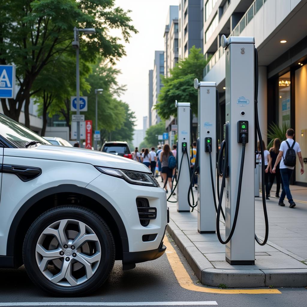 Electric vehicle charging station in Southeast Asia