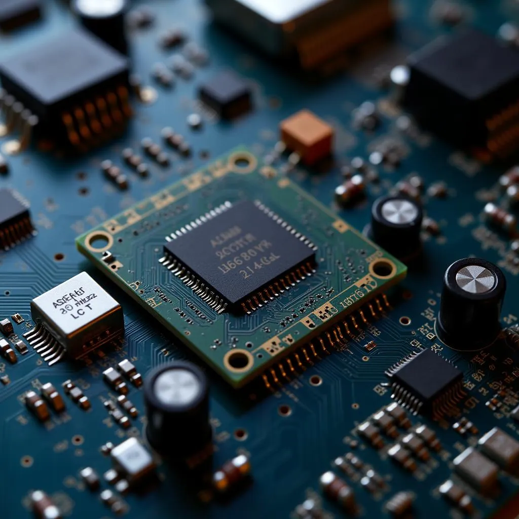 Electronic Circuit Board with ASE 50 MHz LC T Component