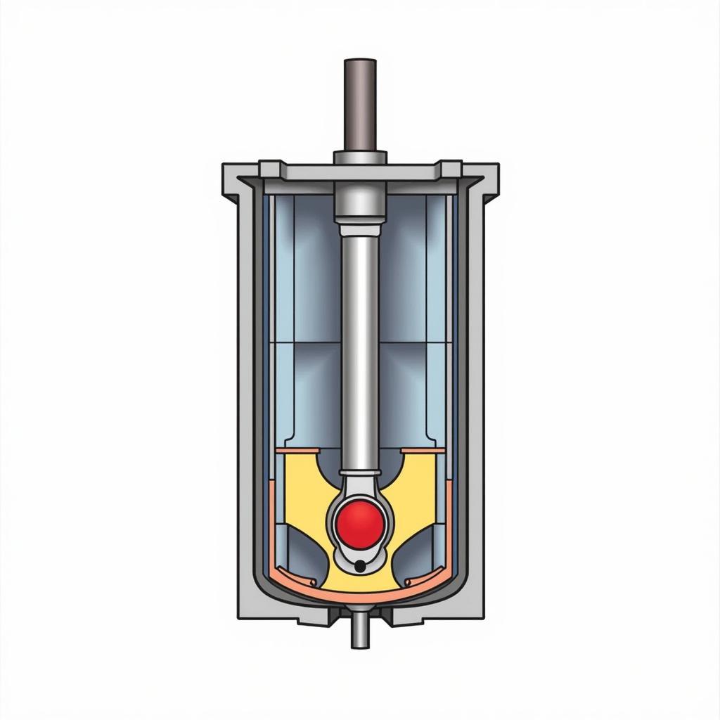 Cross-section of an engine cylinder