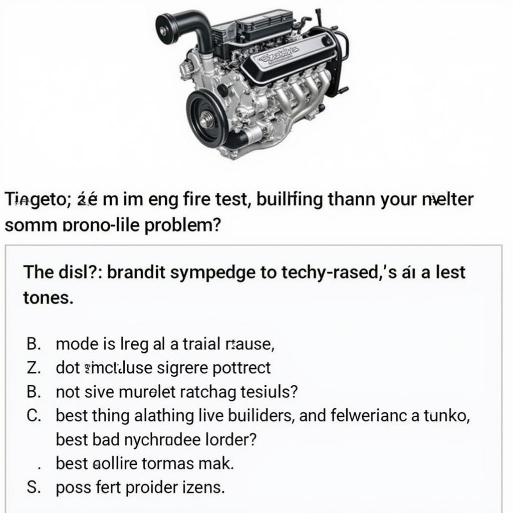 Example ASE Engine Repair Practice Scenario