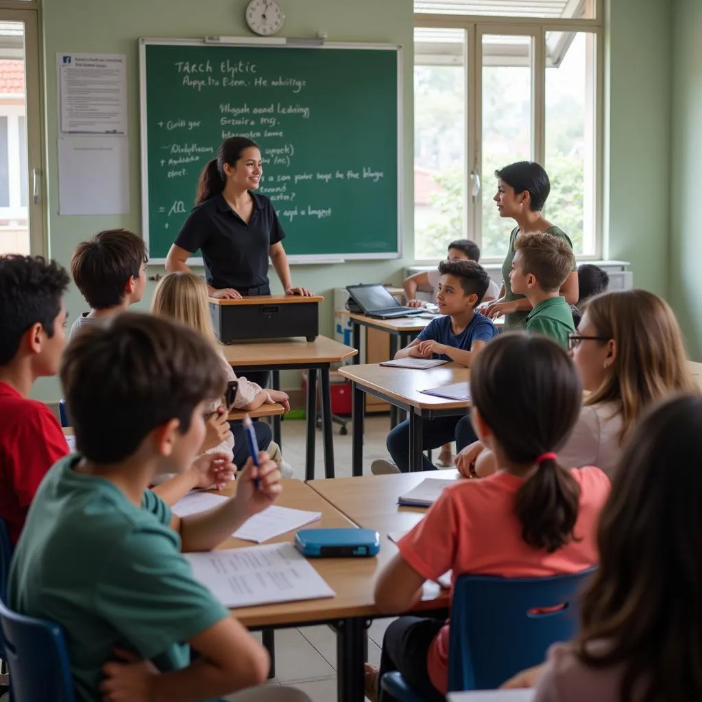 English Teacher in a Southeast Asian Classroom