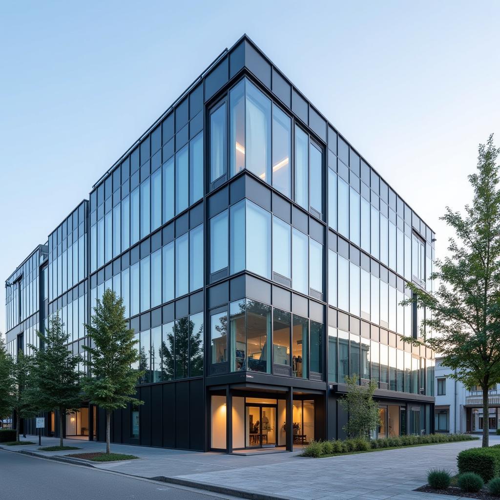 Modern architecture of the Faculty of Economics building