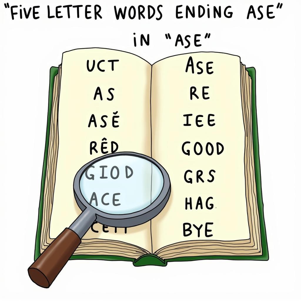 Five letter words ending in ase