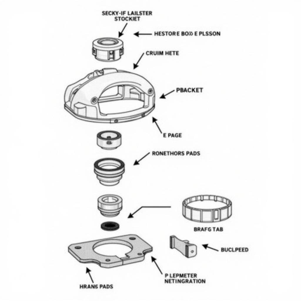 Components of a Floating Front Brake Caliper