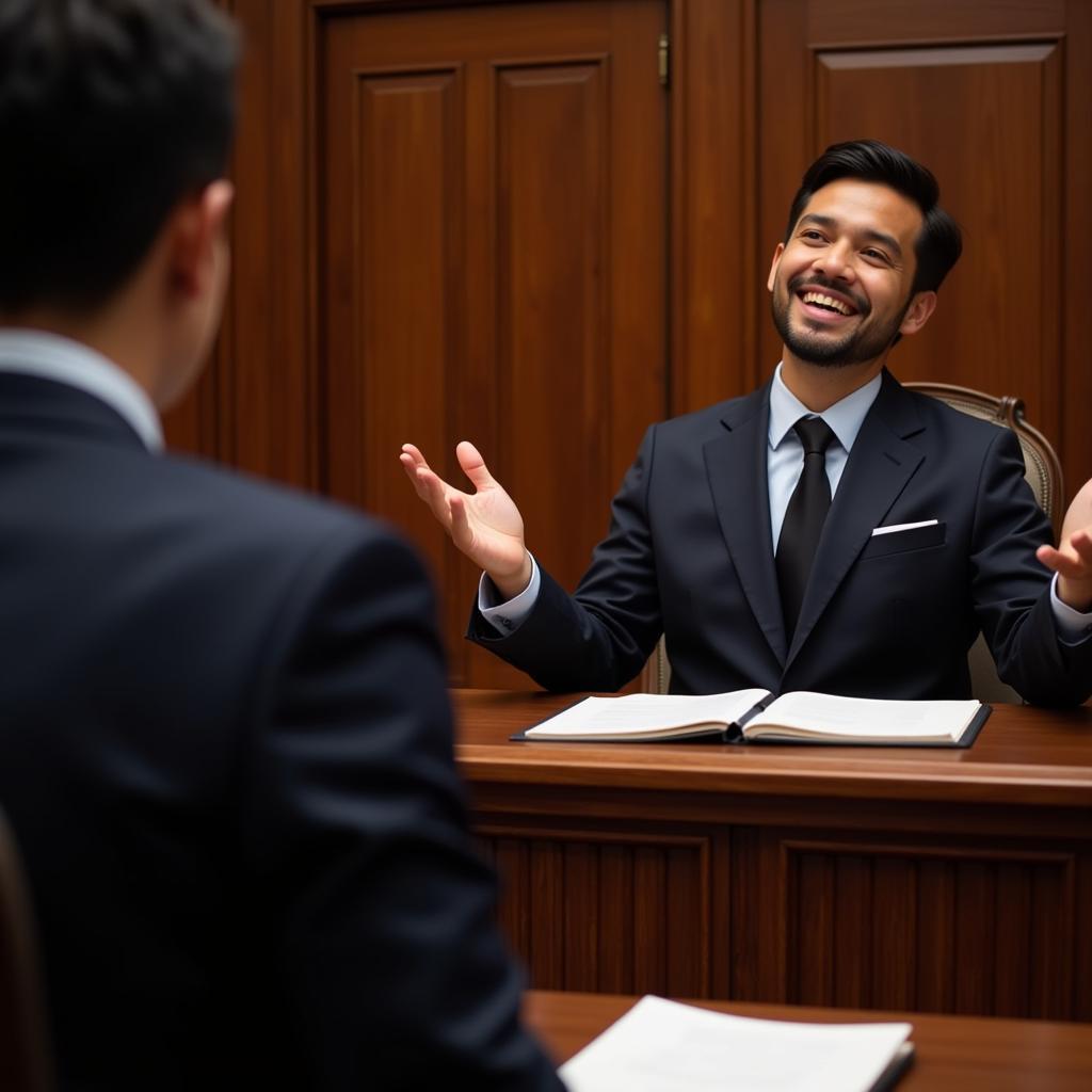 Foreign Advocate in Indonesian Courtroom