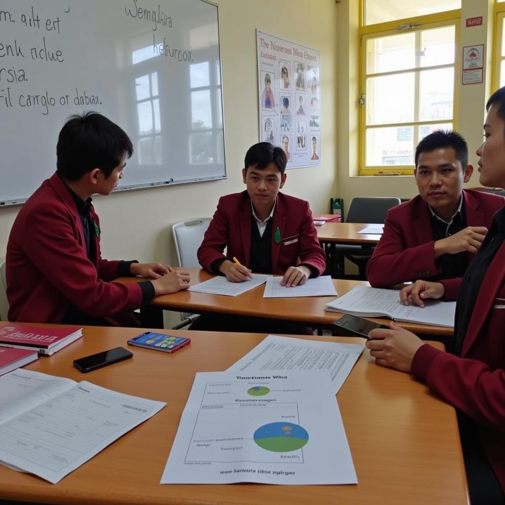 Students engaged in interactive foreign language classes at ABA Pontianak