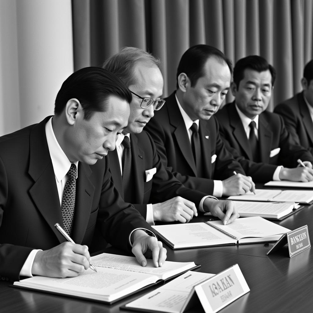 ASEAN Founding Fathers Signing the Bangkok Declaration