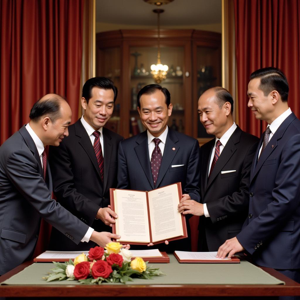 Founding Fathers of ASEAN Signing the Bangkok Declaration