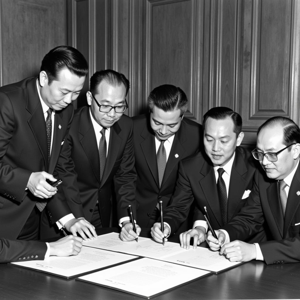 ASEAN Founding Members Signing the Bangkok Declaration