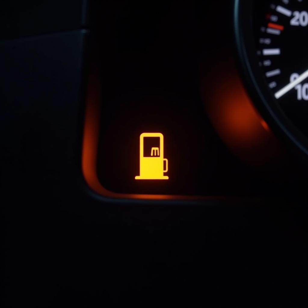 Illuminated Fuel Access Door Indicator at Night