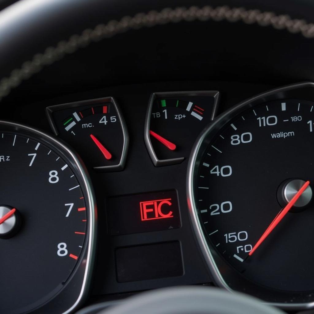 Placement of Fuel Access Door Indicator in Vehicle Instrument Cluster