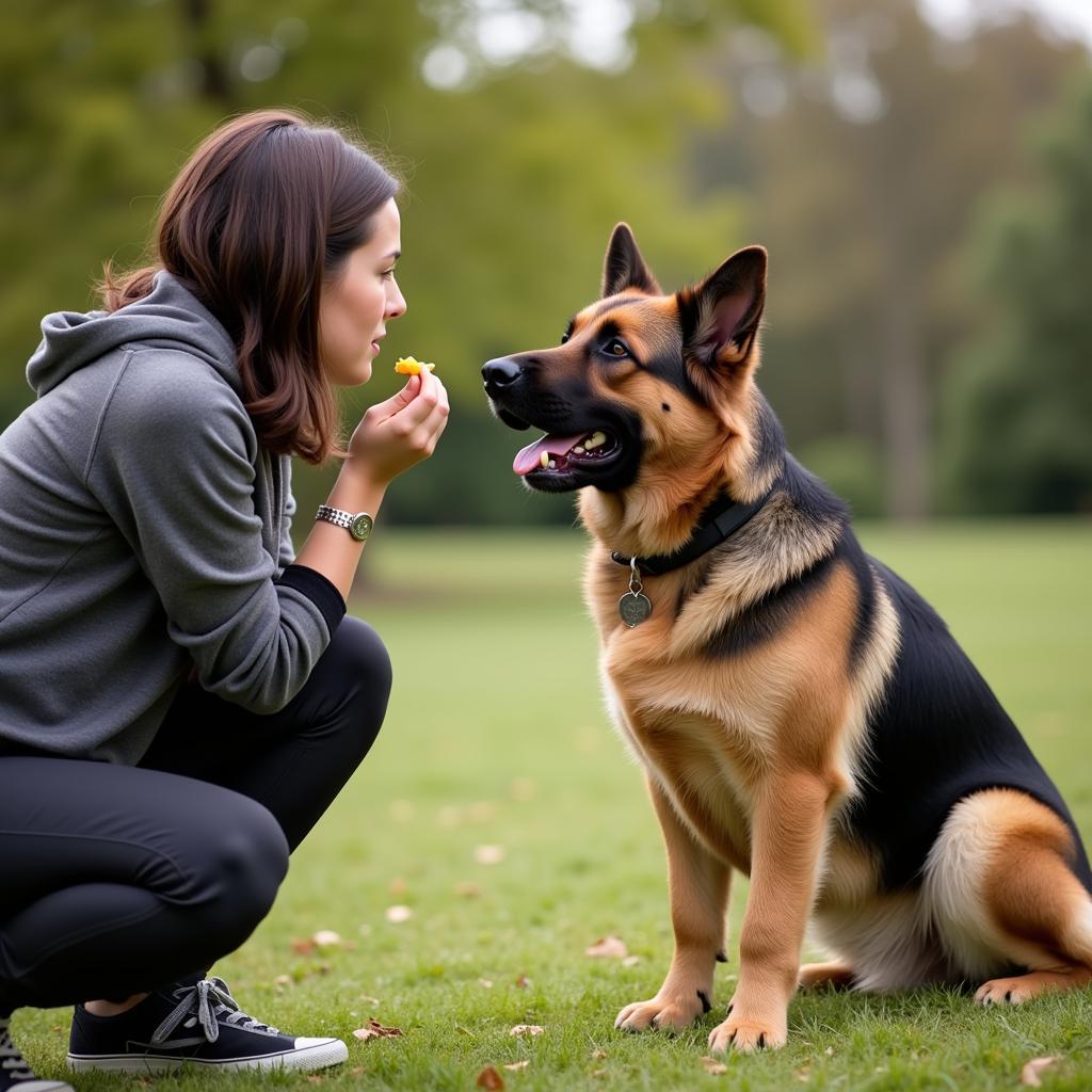 German Shepherd Dog in Obedience Training