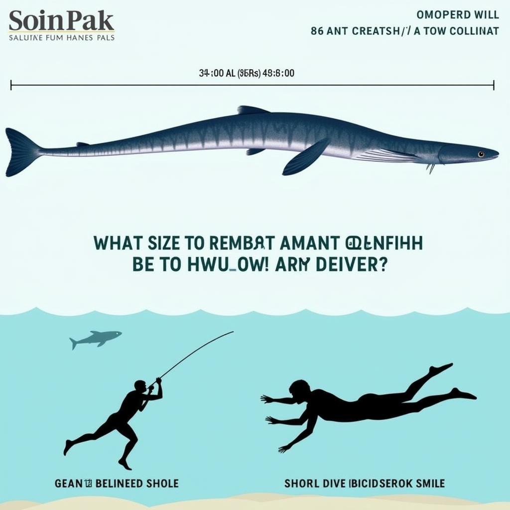 Giant oarfish compared to a human diver