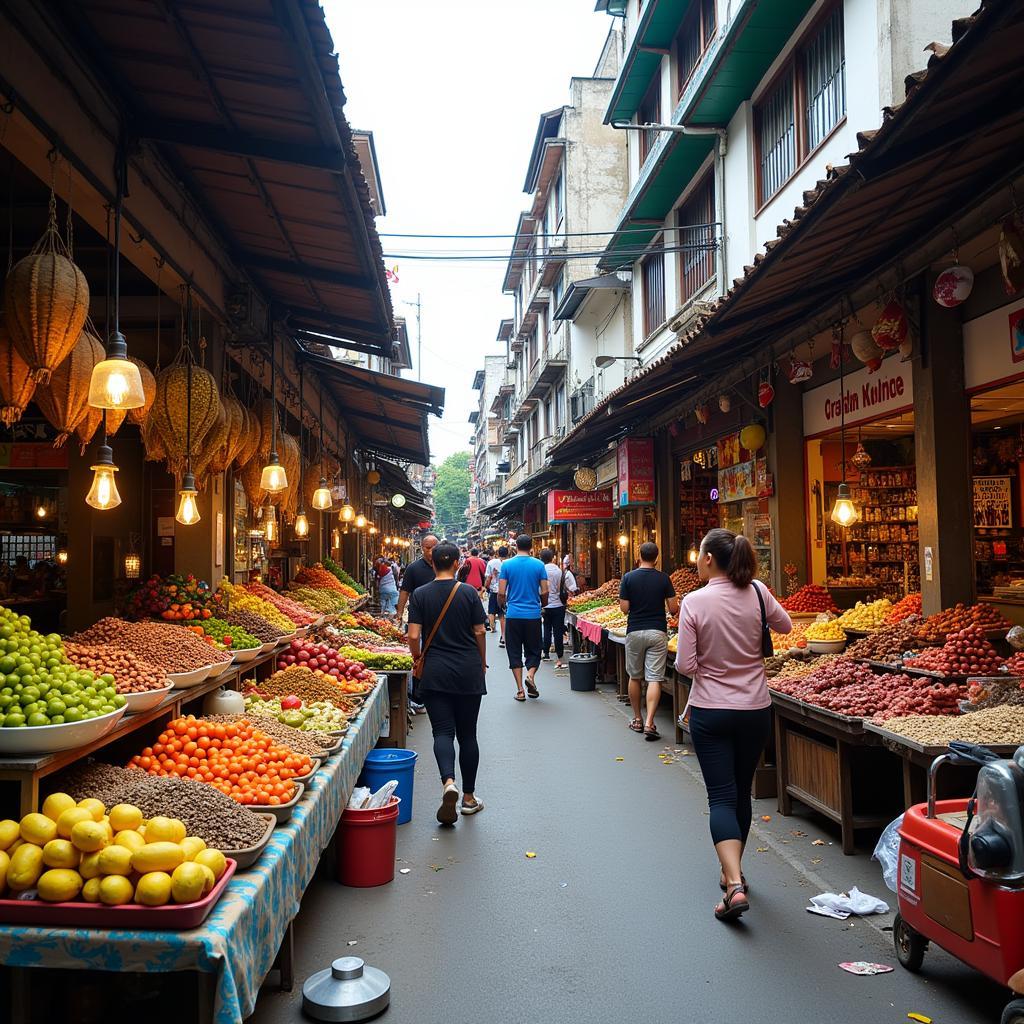 Exploring a Vibrant Southeast Asian Street Market