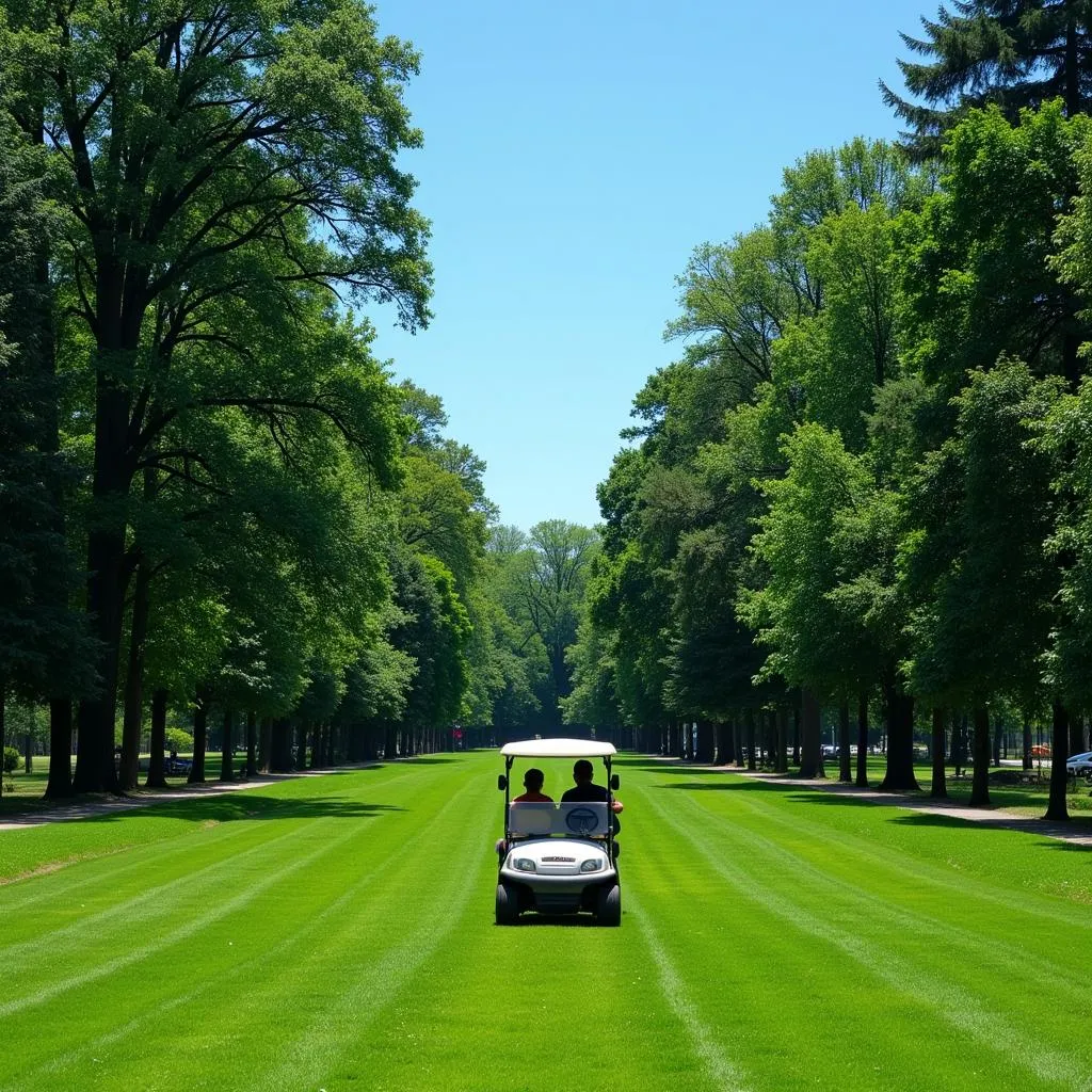 Golf cart exploring Florida's natural wonders