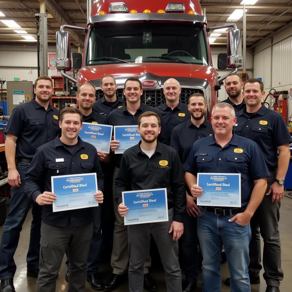 Diesel Mechanics Celebrating Success