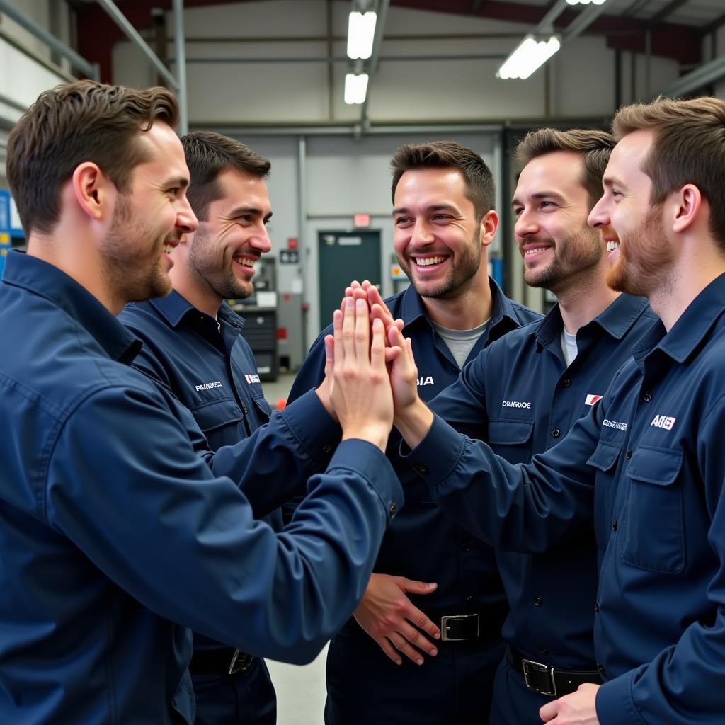 Mechanics Celebrating Success