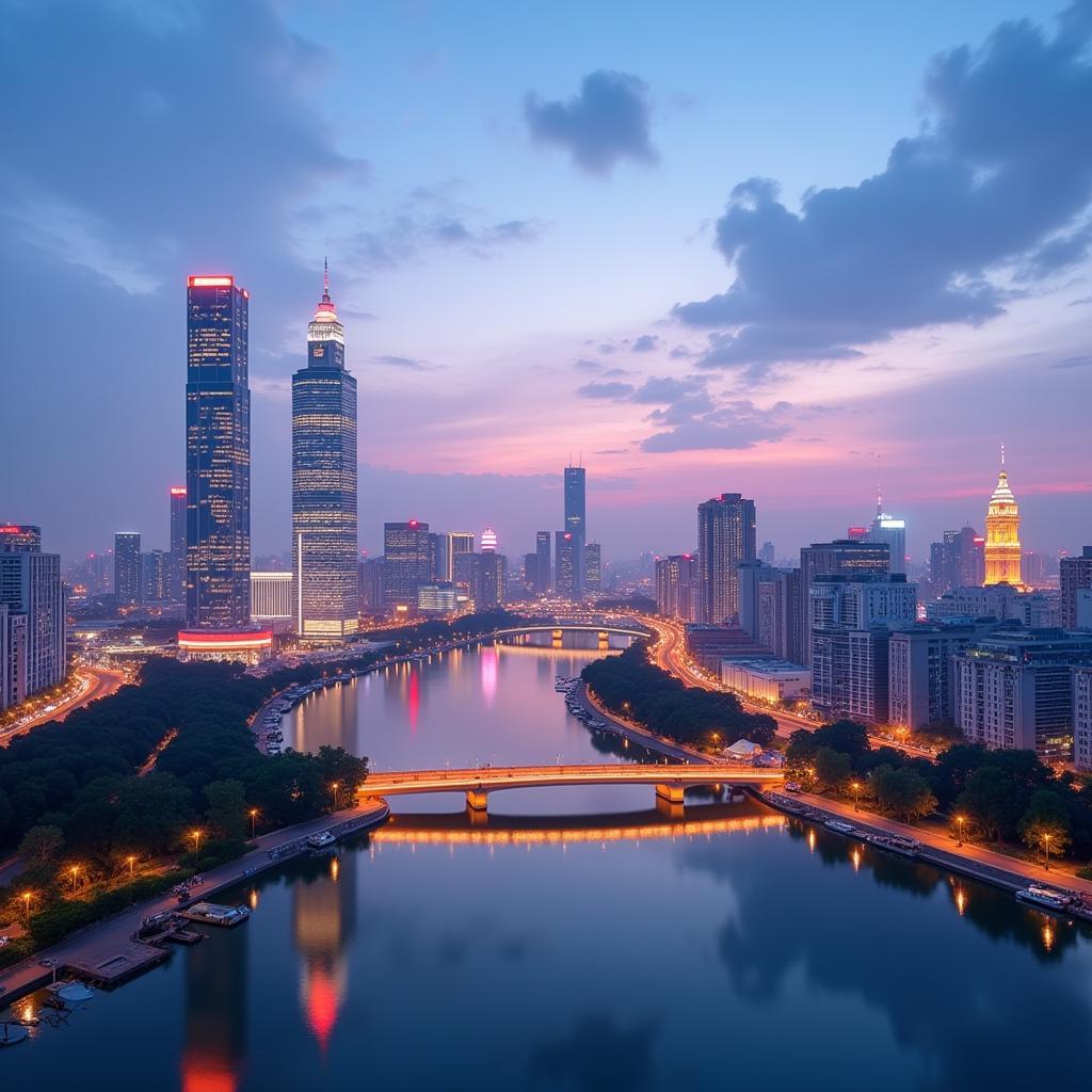 Hanoi Skyline as Backdrop for 36th ASEAN Summit