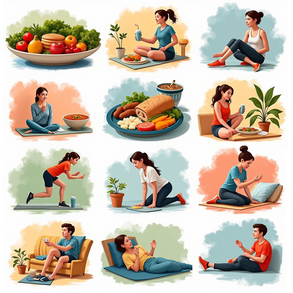 Healthy Lifestyle Choices Collage