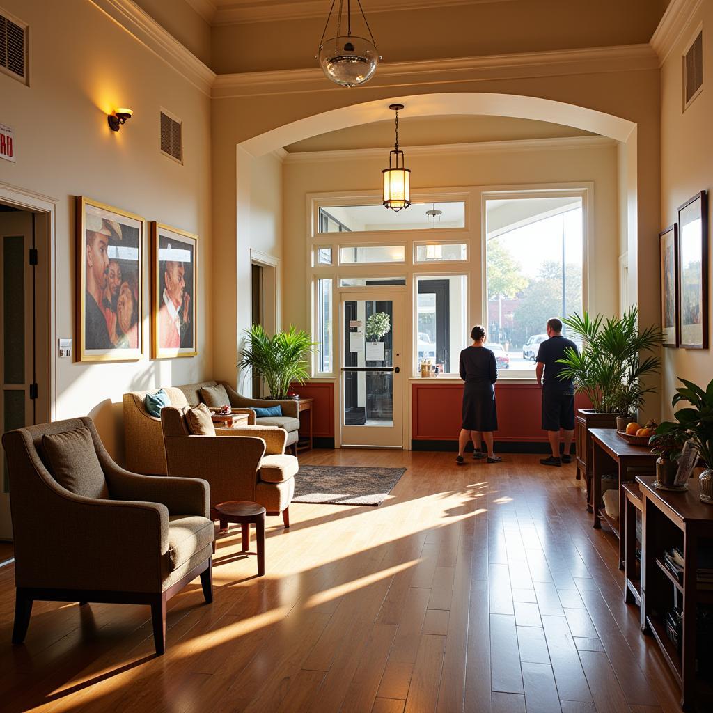 Spacious and welcoming hotel lobby in Medan