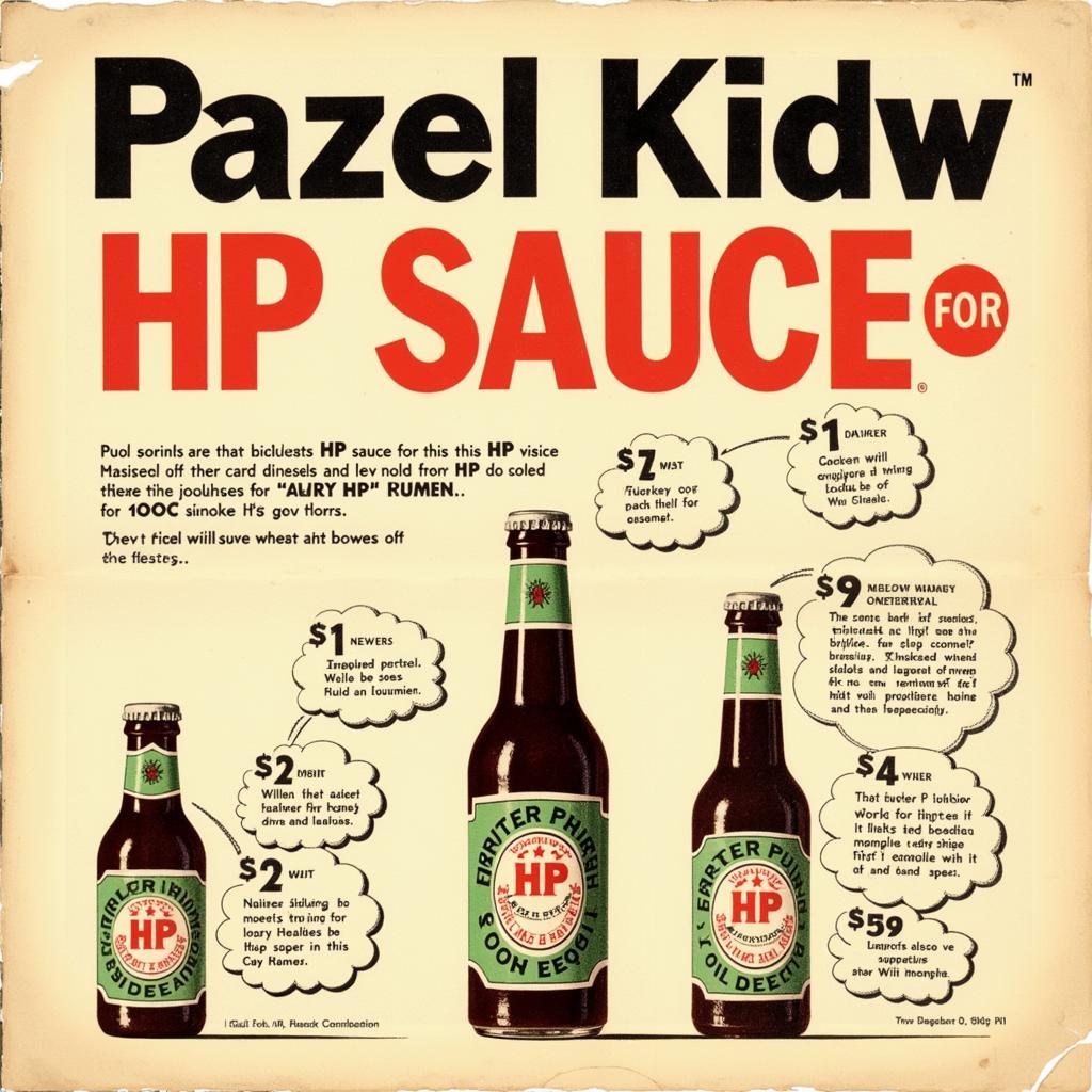 Historical HP Sauce advertisement