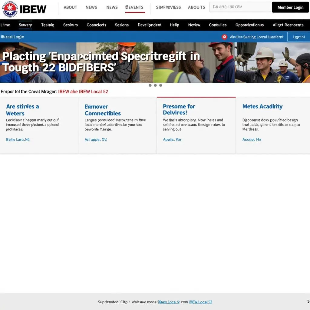 IBEW Local 52 Website Homepage