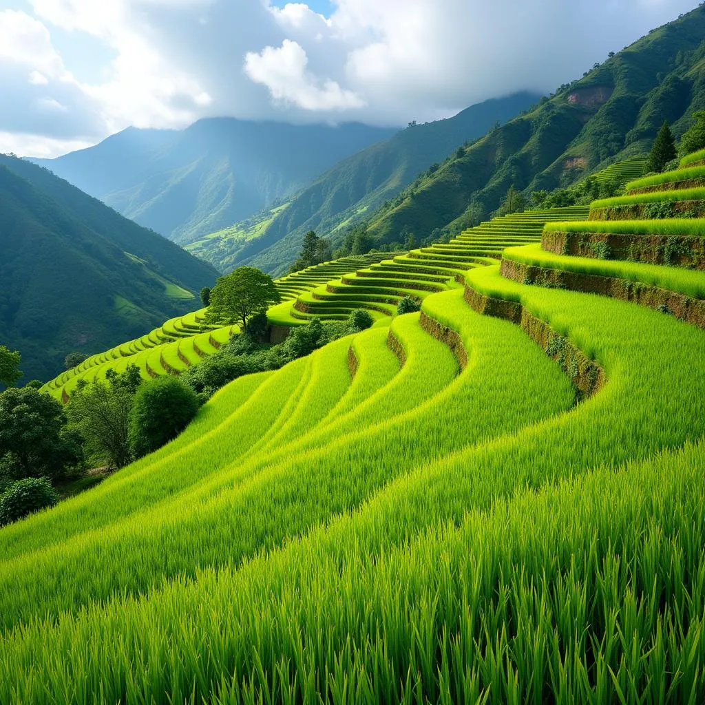 Indonesian Rice Terraces in Bali