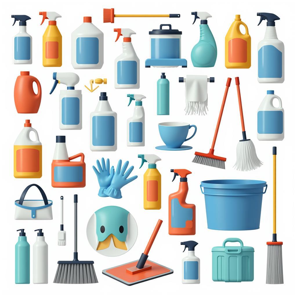 Diverse Industrial Cleaning Supplies and Equipment