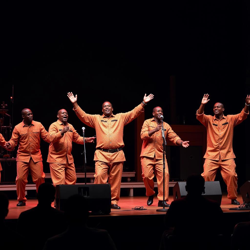 Ladysmith Black Mambazo Performing on Stage