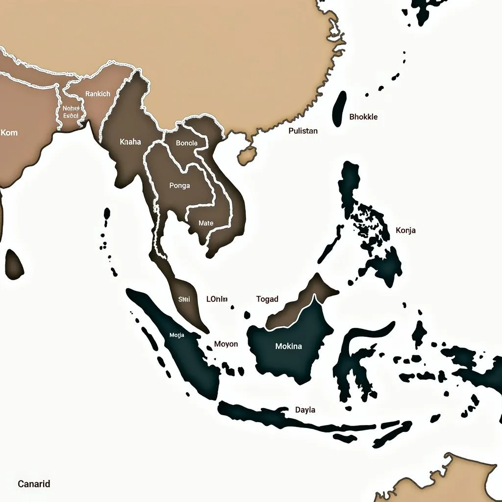 Language map of Southeast Asia