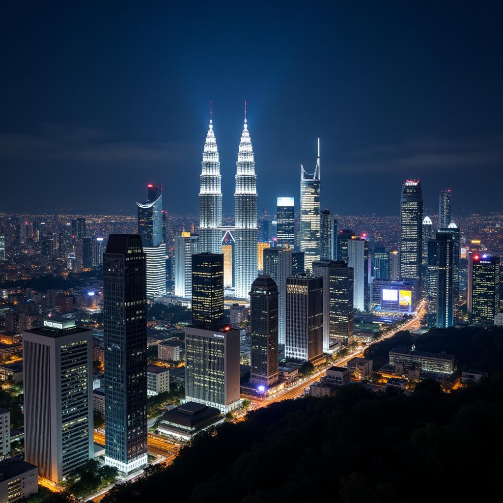 Kuala Lumpur Skyline at Night