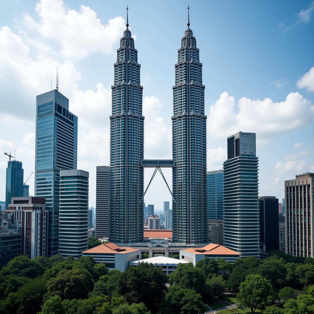 Modern skyline of Kuala Lumpur, Malaysia