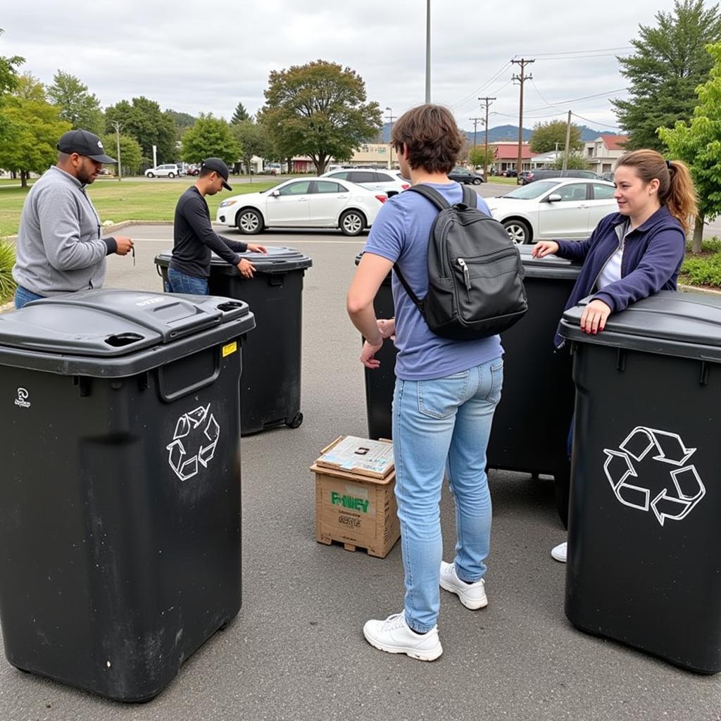 Manfredonia residents responsibly disposing of bulky waste