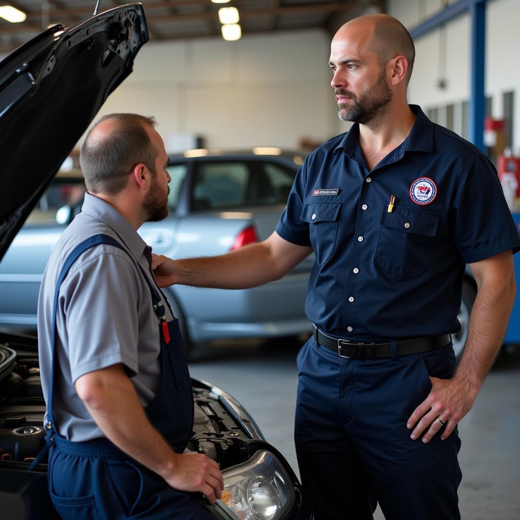 Mechanic Explaining Repairs