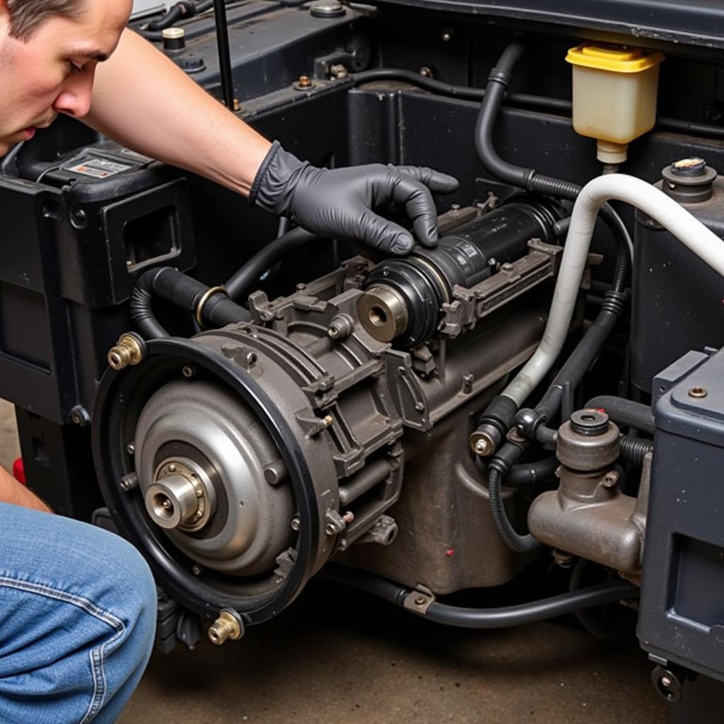 Mechanic Replacing Main Seal on a Chevy Tracker