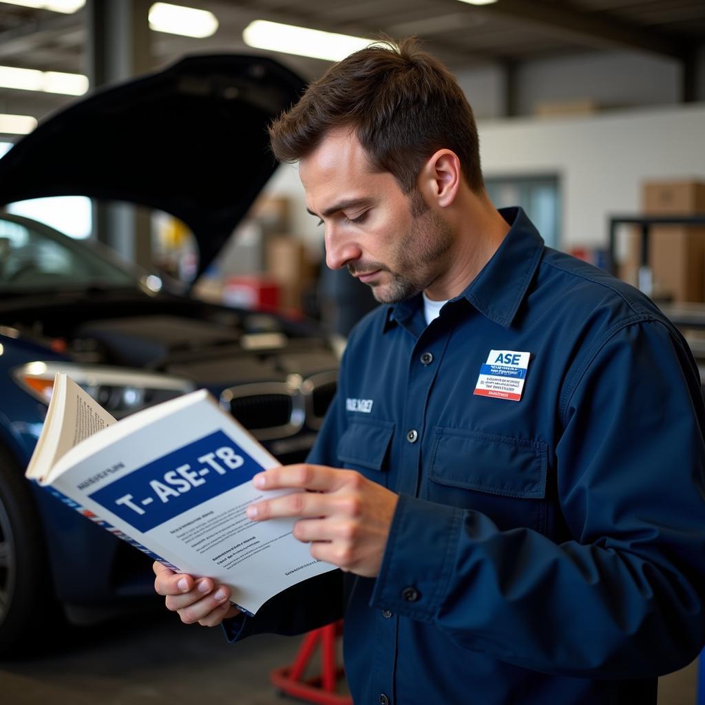 Mechanic Studying ASE Book