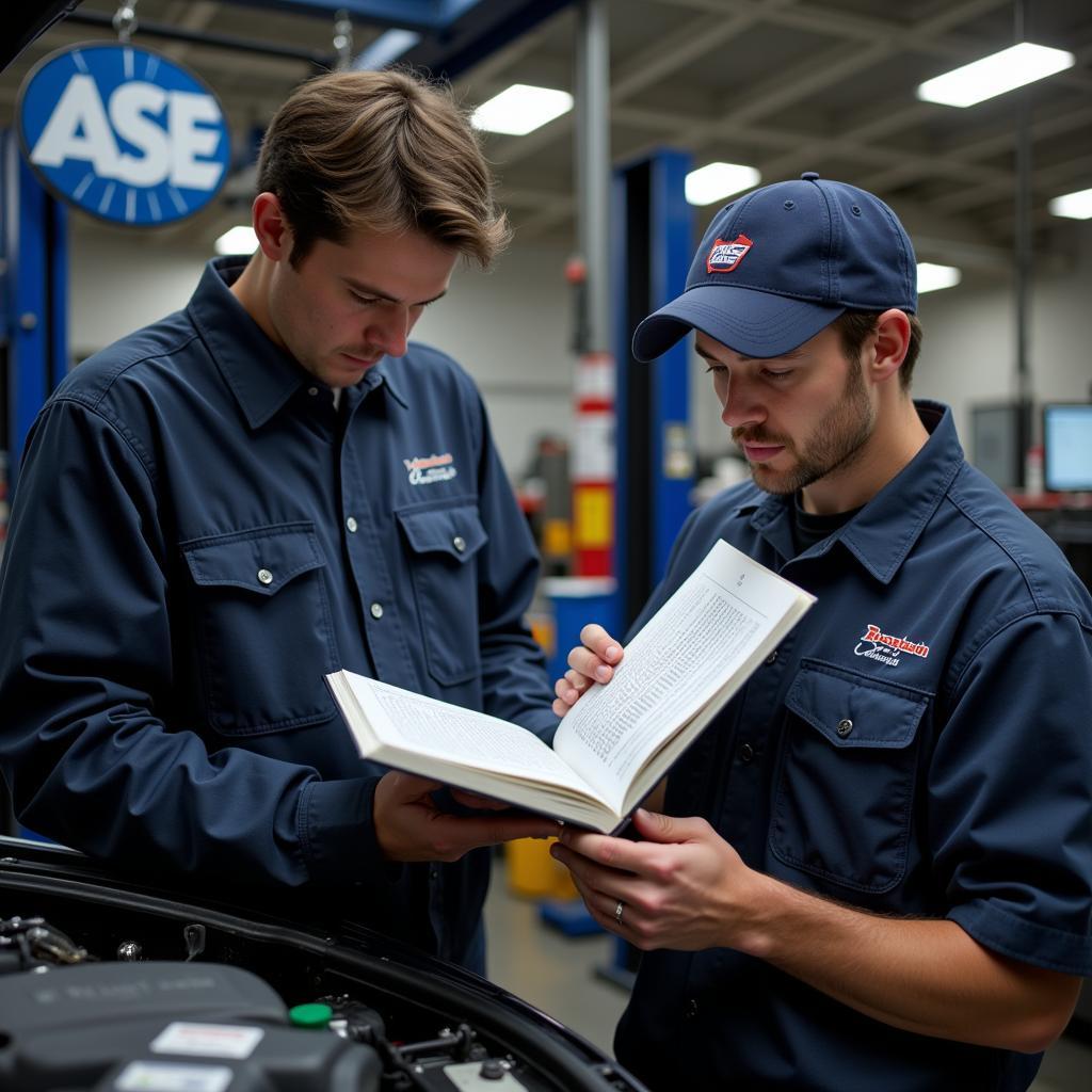 Mechanic Studying for ASE Exam