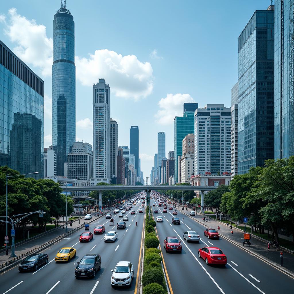 Modern Cityscape in Southeast Asia