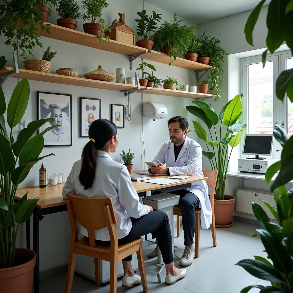 Modern clinic integrating traditional and modern medicine