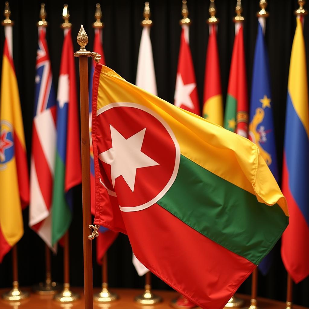 Myanmar flag at ASEAN summit