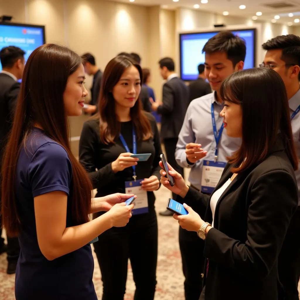 Professionals networking at an event in Penang