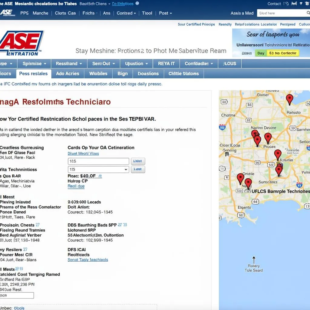 Using the ASE Mechanic Locator