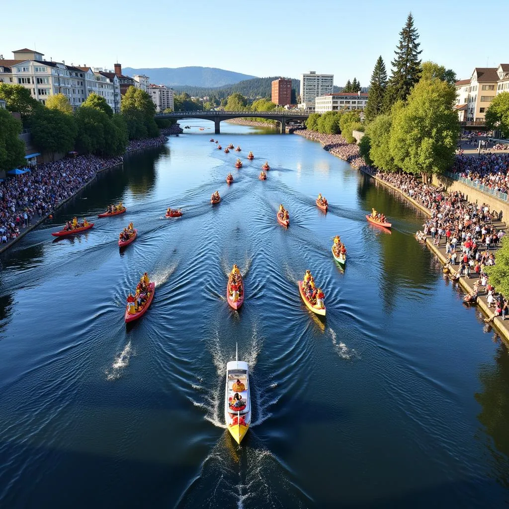 Dragon Boat Races on the Willamette River in Portland