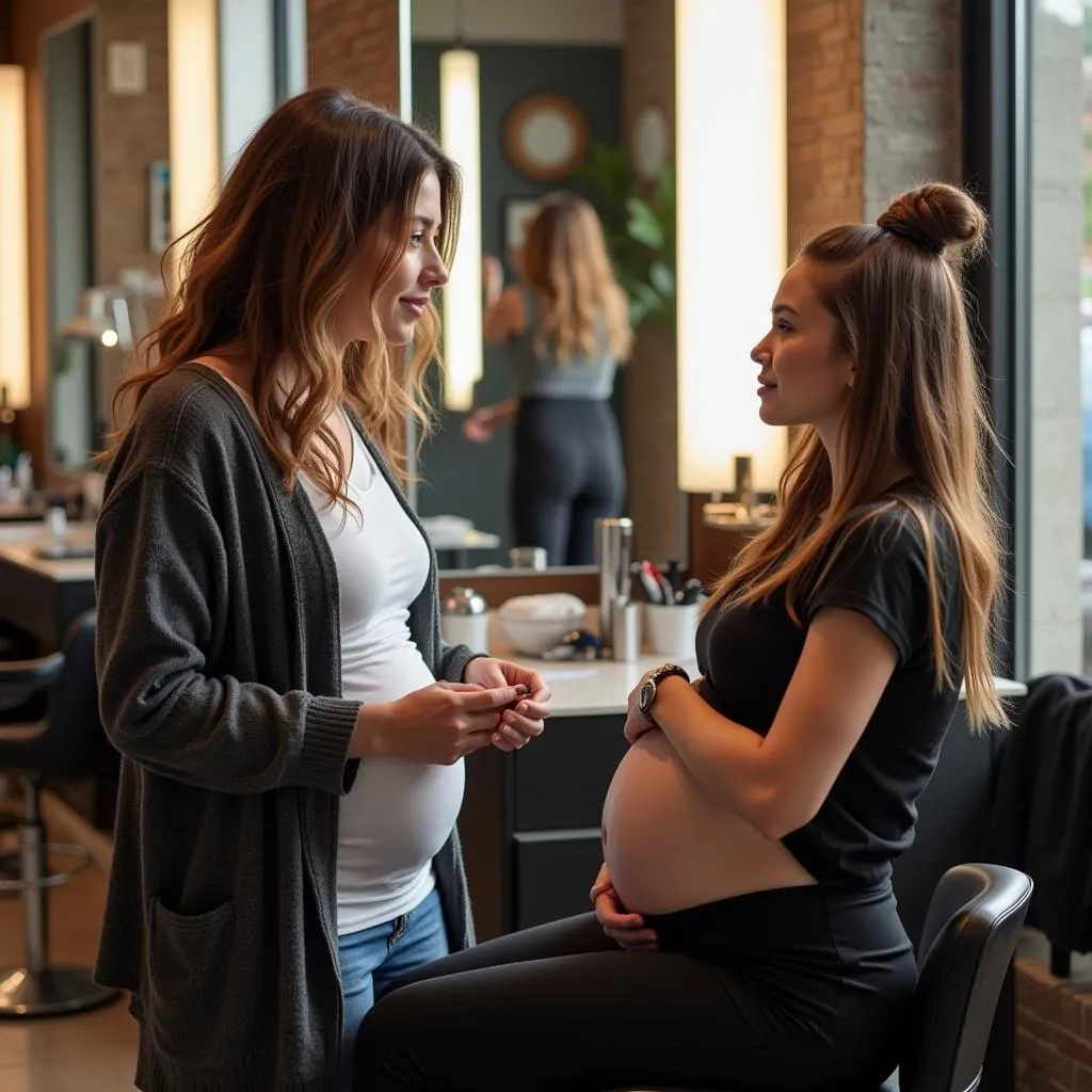 Open Communication with Hairdresser During Pregnancy