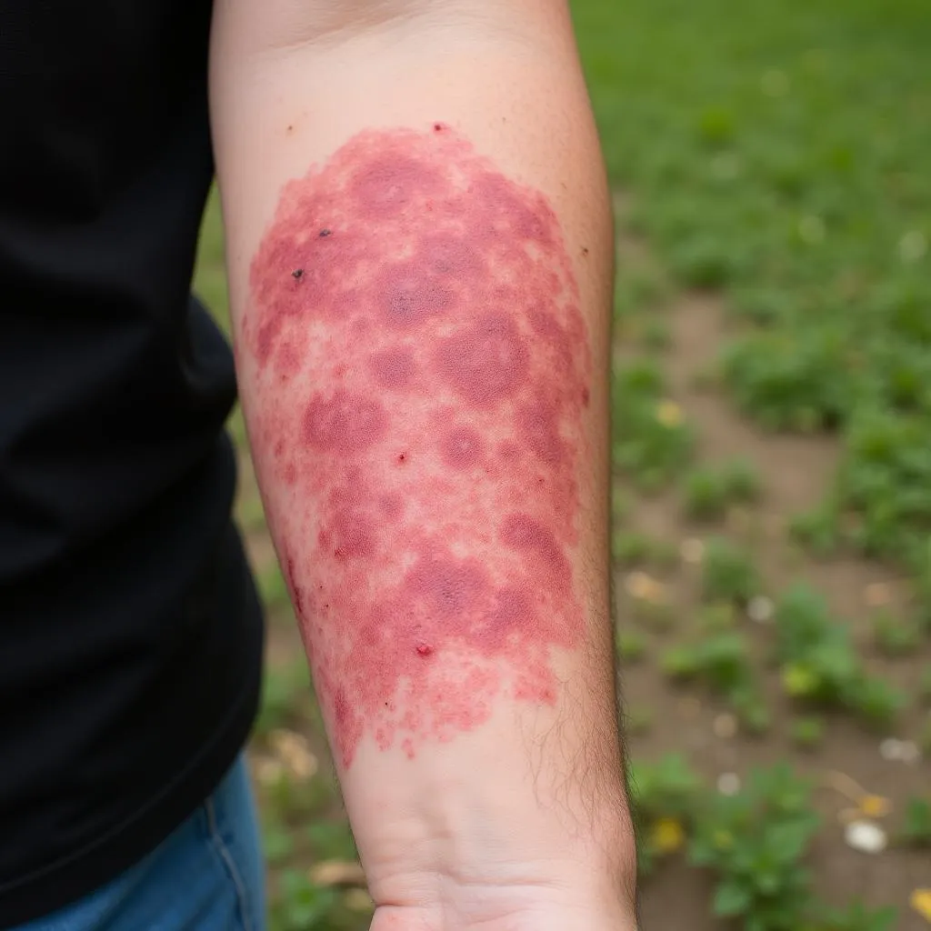 Red, Itchy Poison Ivy Rash