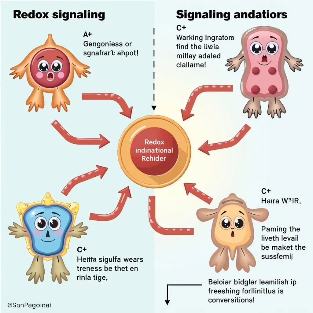 Redox signaling molecules illustration