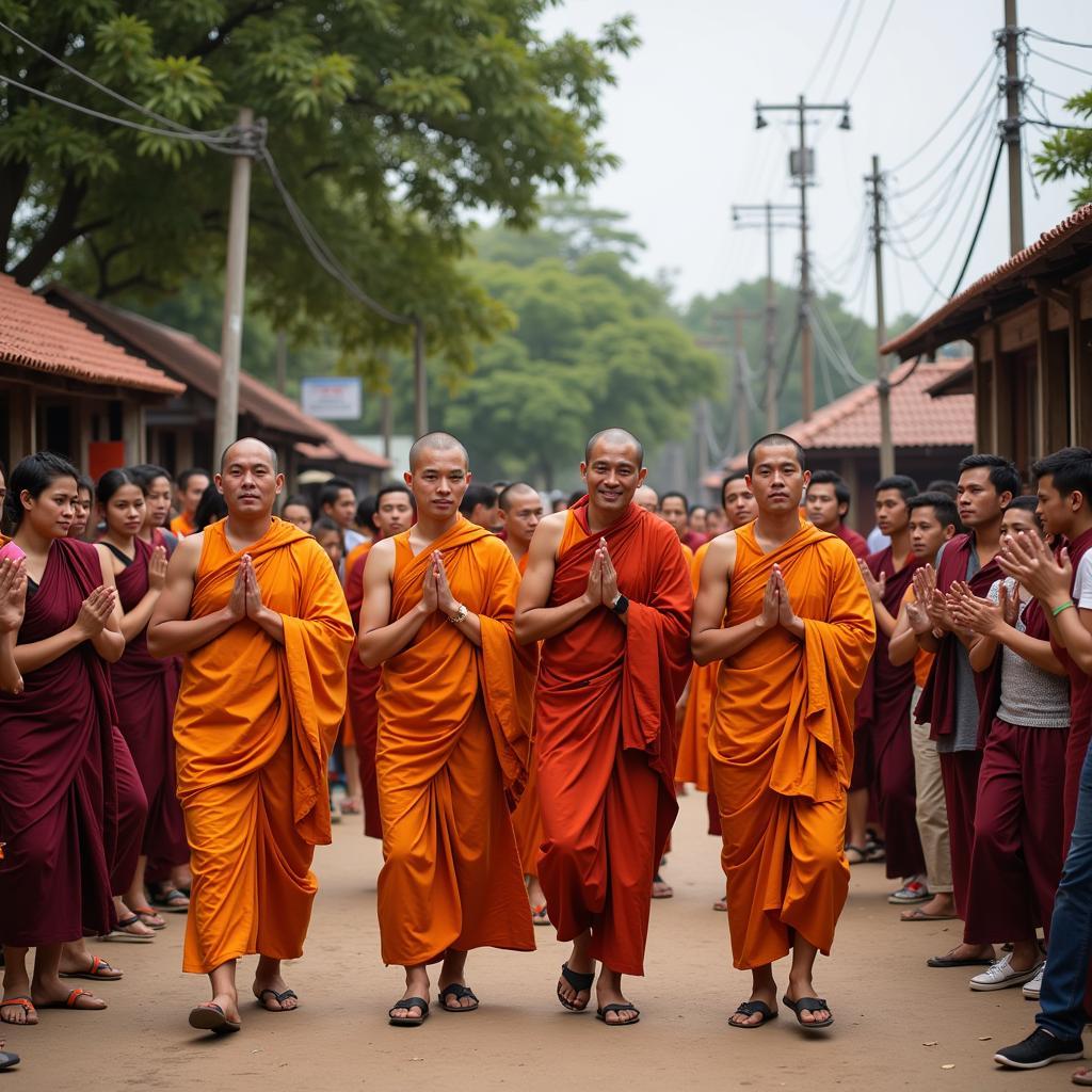 Religious ceremony during August 2017 in Southeast Asia