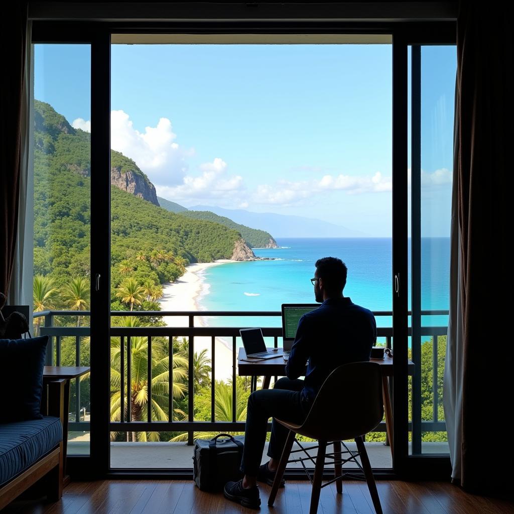 Remote Worker with a Scenic View